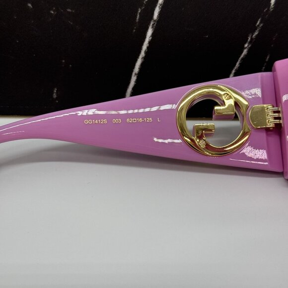 NEW GUCCI SUNGLASSES GG1412S 003 PINK WOMEN EYEWEAR main image 7